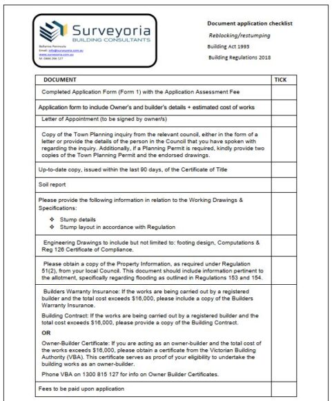 checklist- restumping-reblocking image
